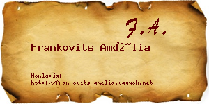 Frankovits Amélia névjegykártya